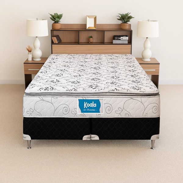 Sommier Koala Premium PT + Cabecera Multi-estantes con 2 mesas