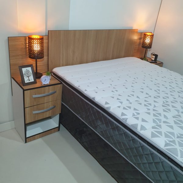 Sommier Emotion Plus + Cabecera Cubana + 2 mesas y cada mesa con 2 cajones (con 4 opciones de tamaños) - Imagen 2