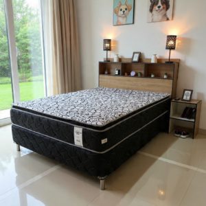 Sommier Neo Plus + Cabecera Multiestante + Incluye 1 mesita (en 5 tamaños)