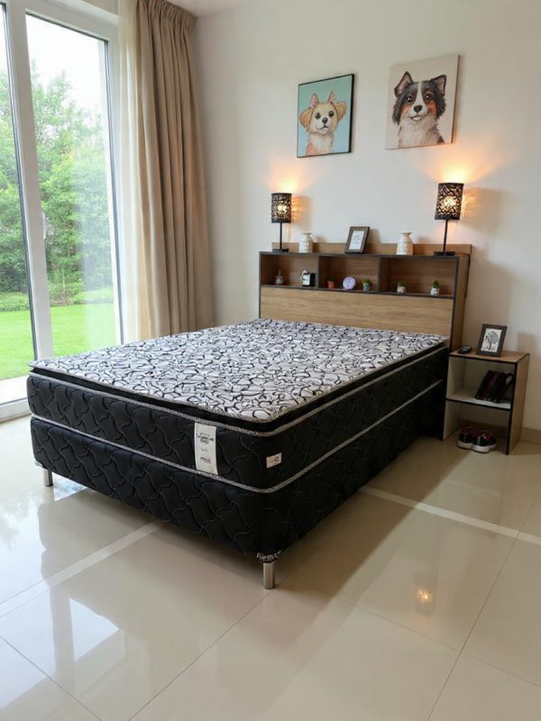 Sommier Neo Plus + Cabecera Multiestante + Incluye 1 mesita (en 5 tamaños)