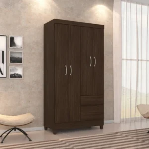 Ropero Lotus 4 Puertas 2 Cajones Ébano MovelMax