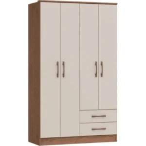 Ropero Placard Toquio 4 Puertas Macadamia/Blanco MovelMax