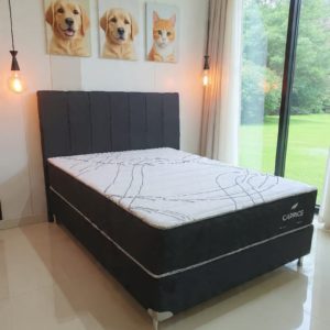 Sommier Caprice + Cabecera Acolchada (en 4 tamaños)