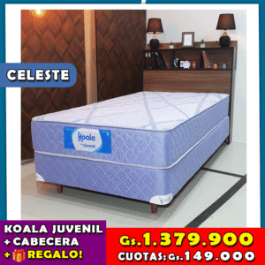 Koala Juvenil 100x190 + Cabecera Multi-estantes (3 colores)