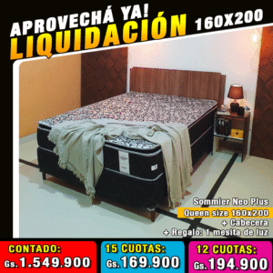 Sommier Neo Plus 160x200 + Cabecera + Regalo: Mesita